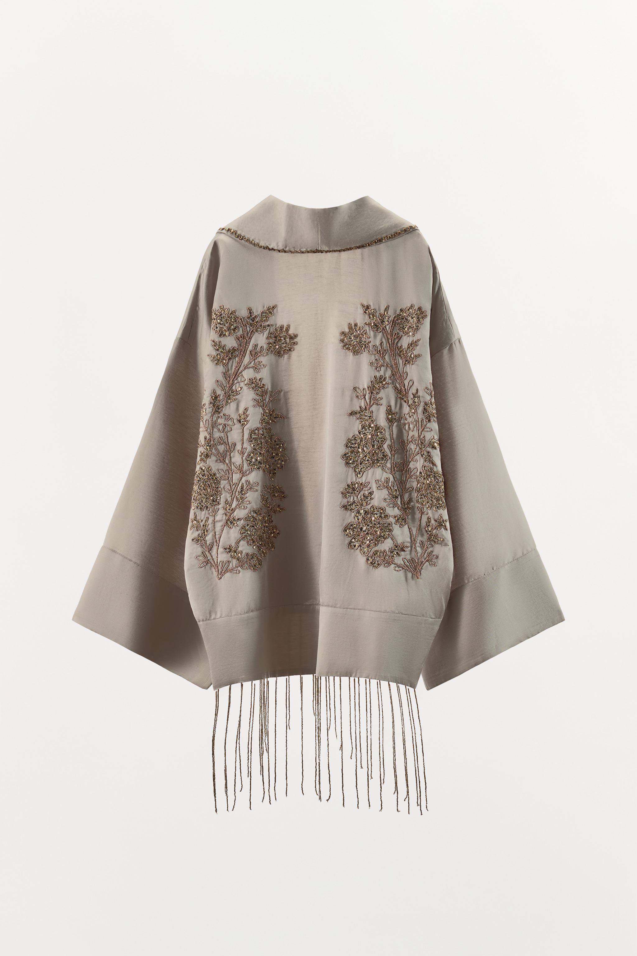 LIMITED EDITION EMBROIDERED BEADED KIMONO